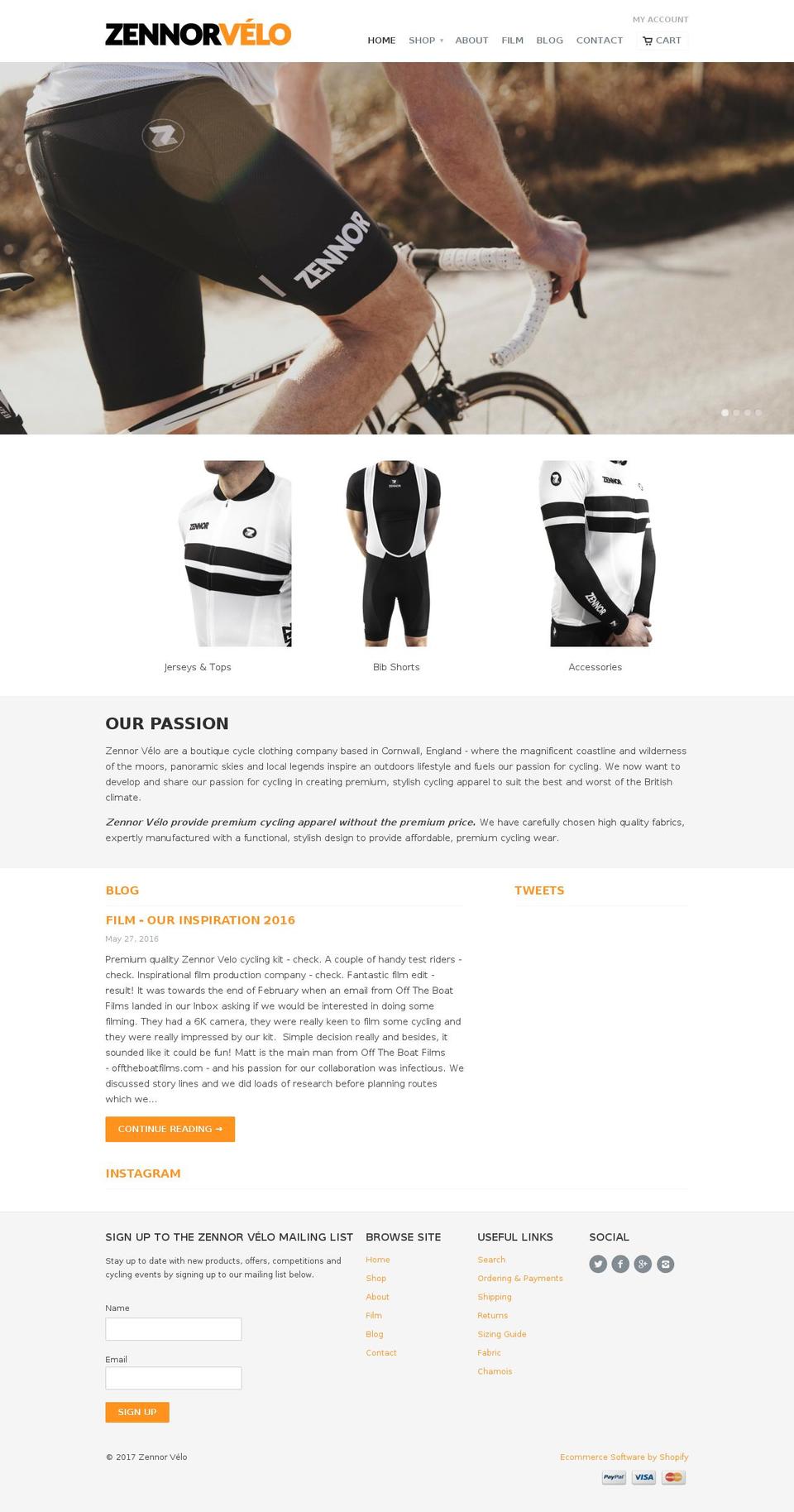zennorvelo.com shopify website screenshot