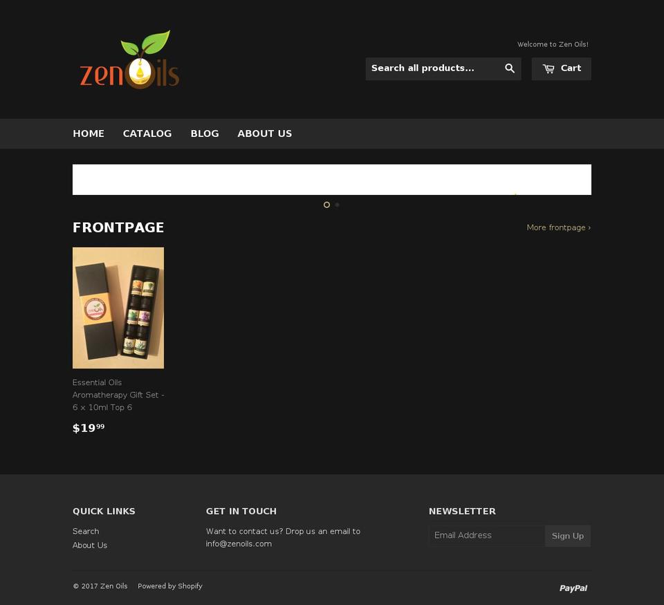 zenoils.com shopify website screenshot