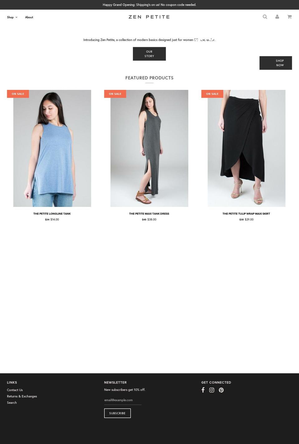 zenpetite.com — Shopify storefront screenshot
