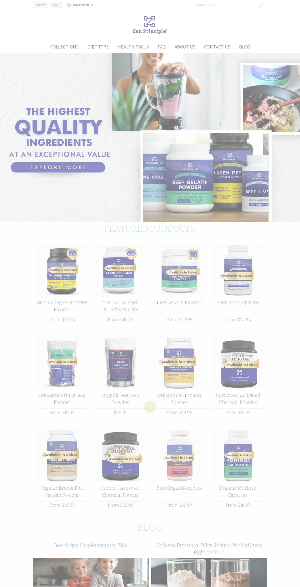 zenprinciple.com shopify website screenshot