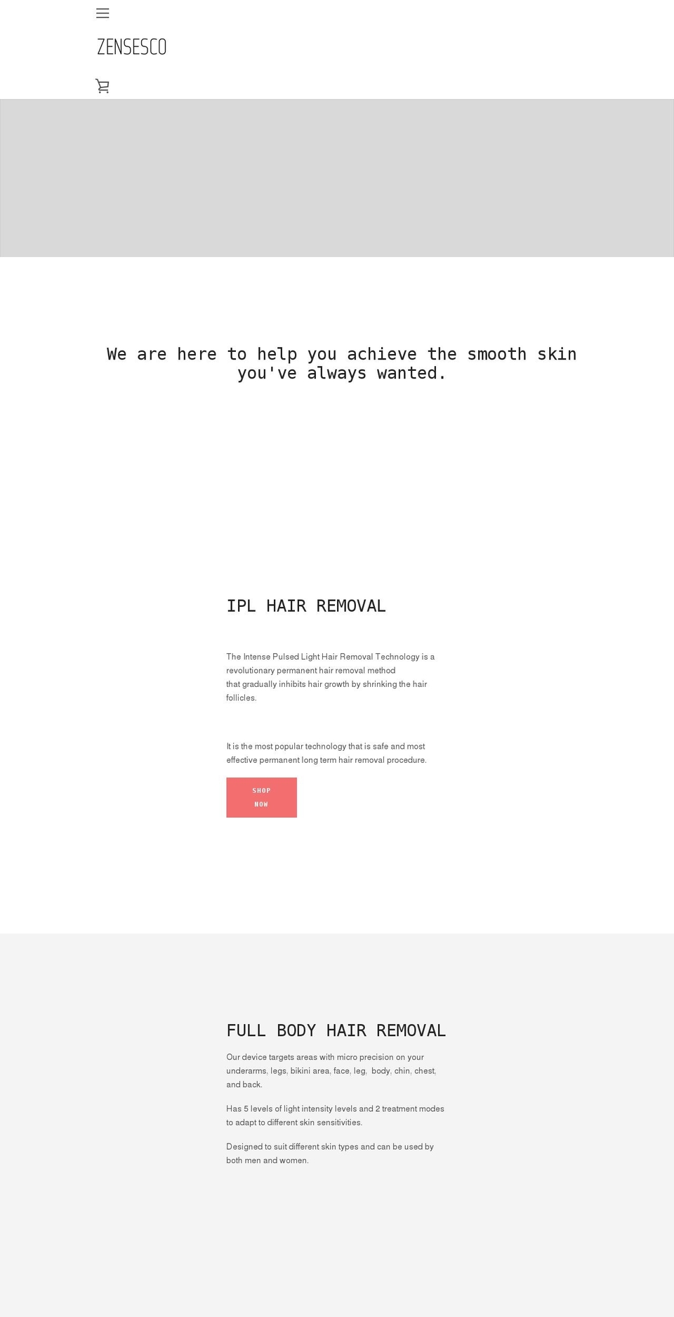 zensesco.com — Shopify storefront screenshot
