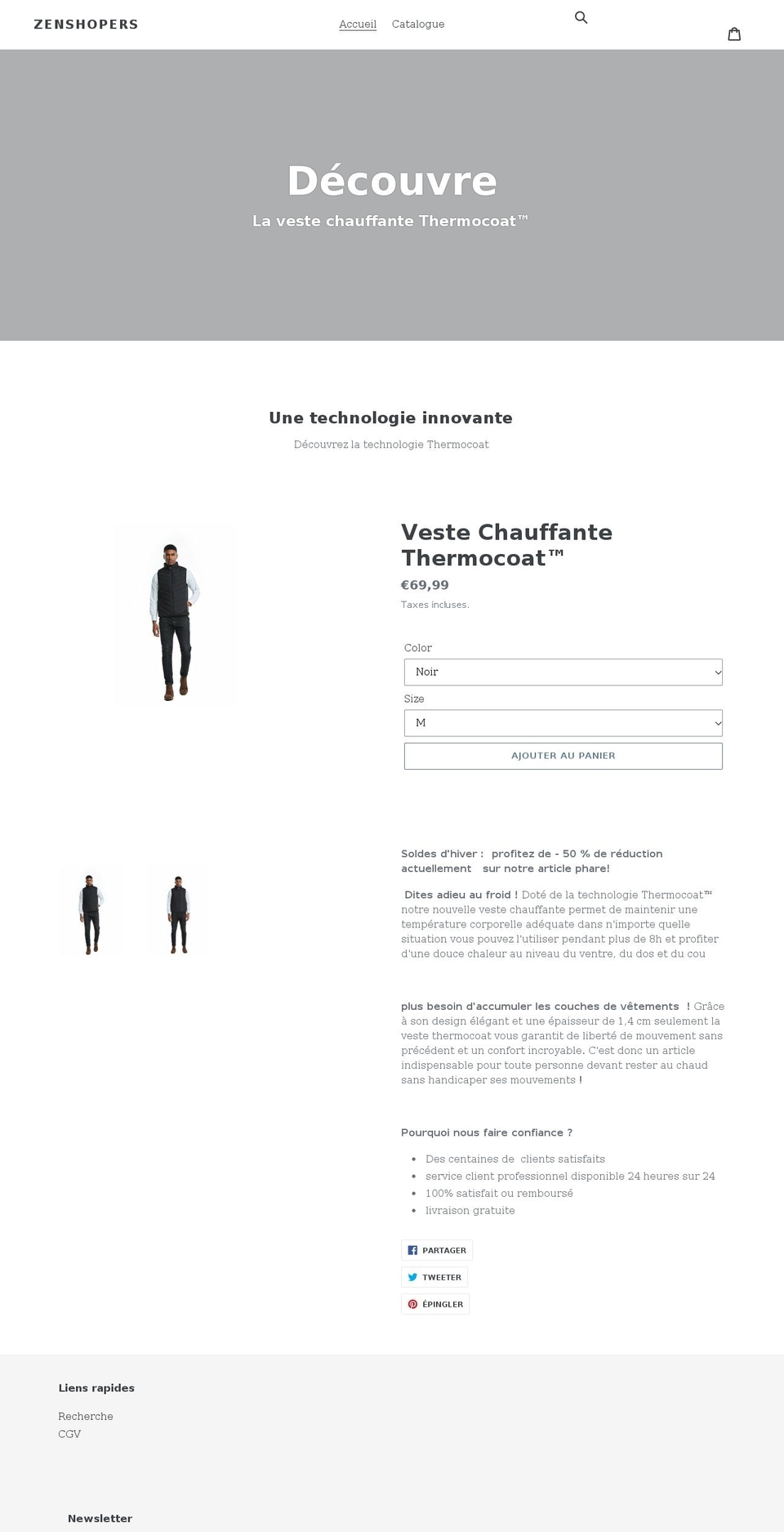 zenshopers.com shopify website screenshot