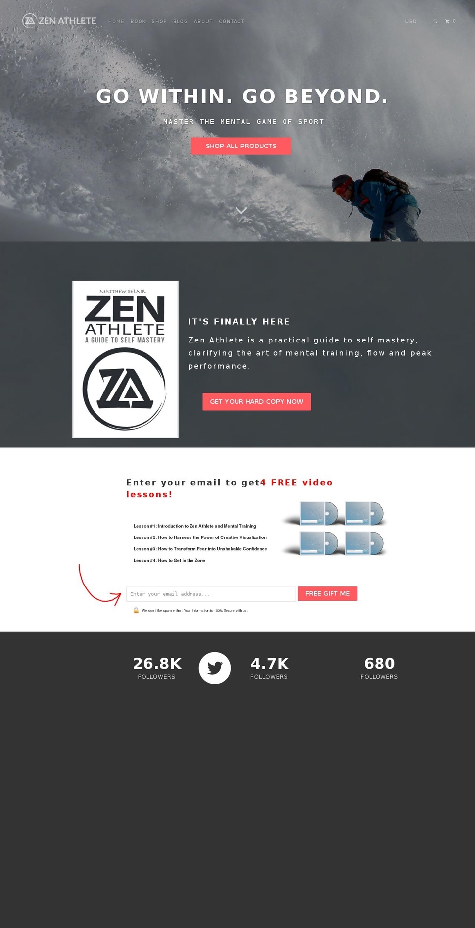 zenskateboarding.com shopify website screenshot