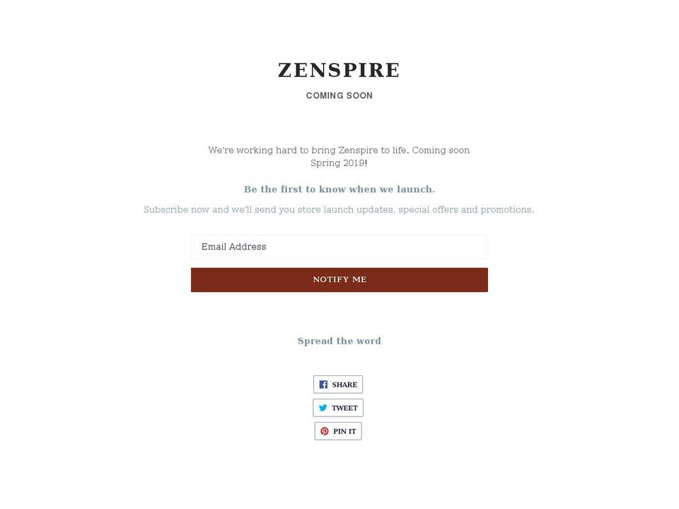 zenspire-online-store.myshopify.com shopify website screenshot