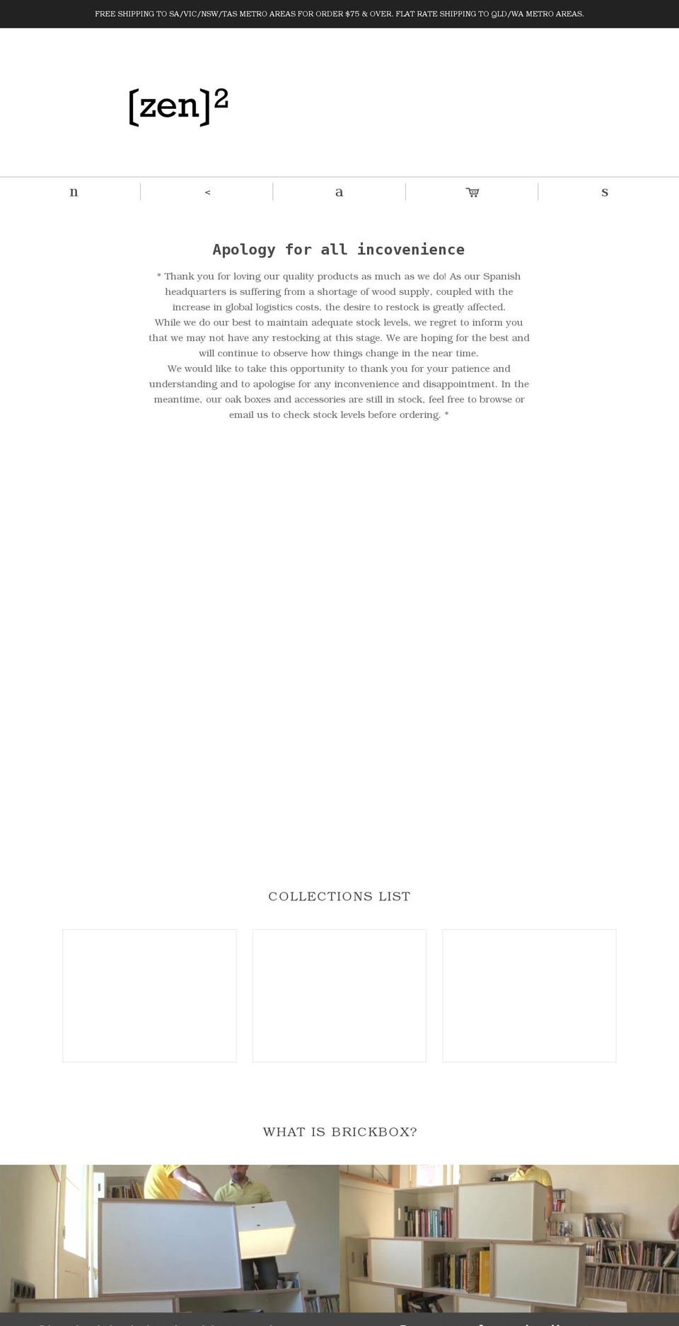 zensquare.com.au shopify website screenshot
