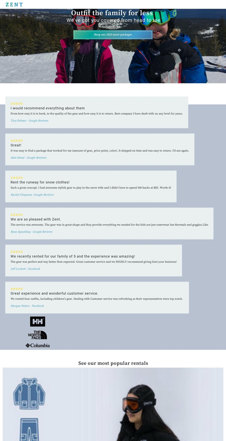 zent.com shopify website screenshot