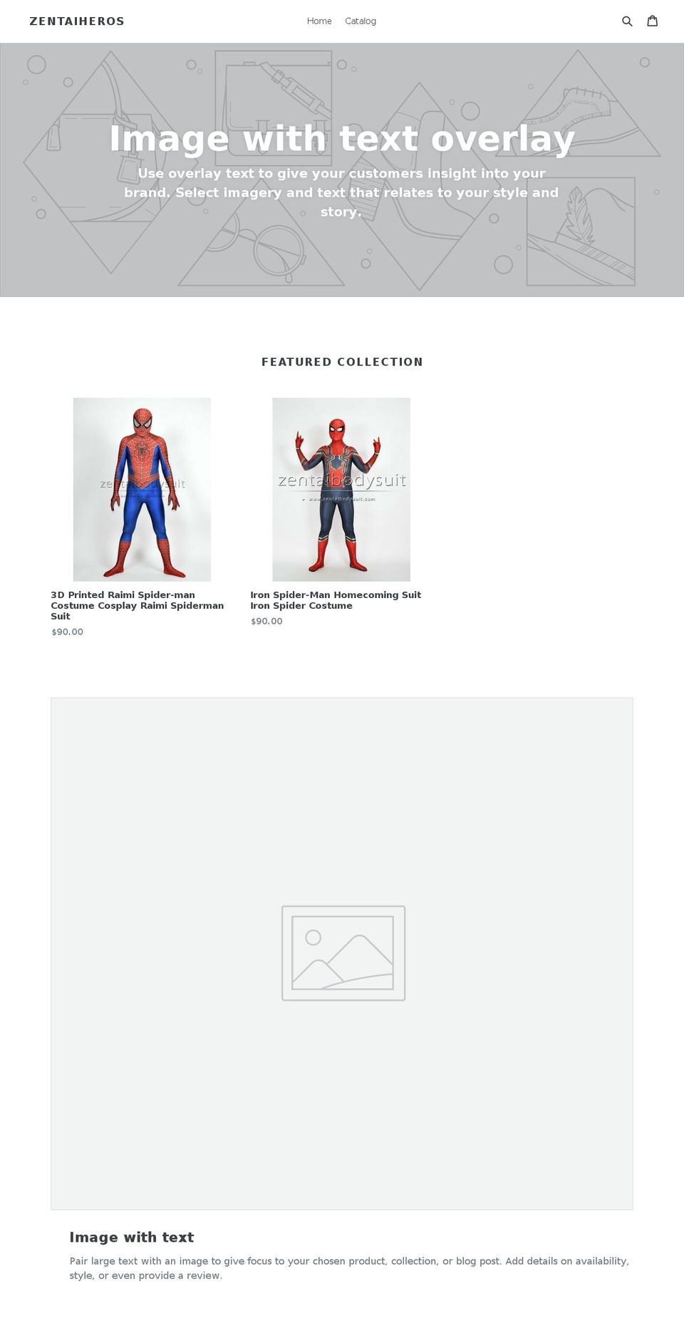 zentaiheros.com — Shopify storefront screenshot