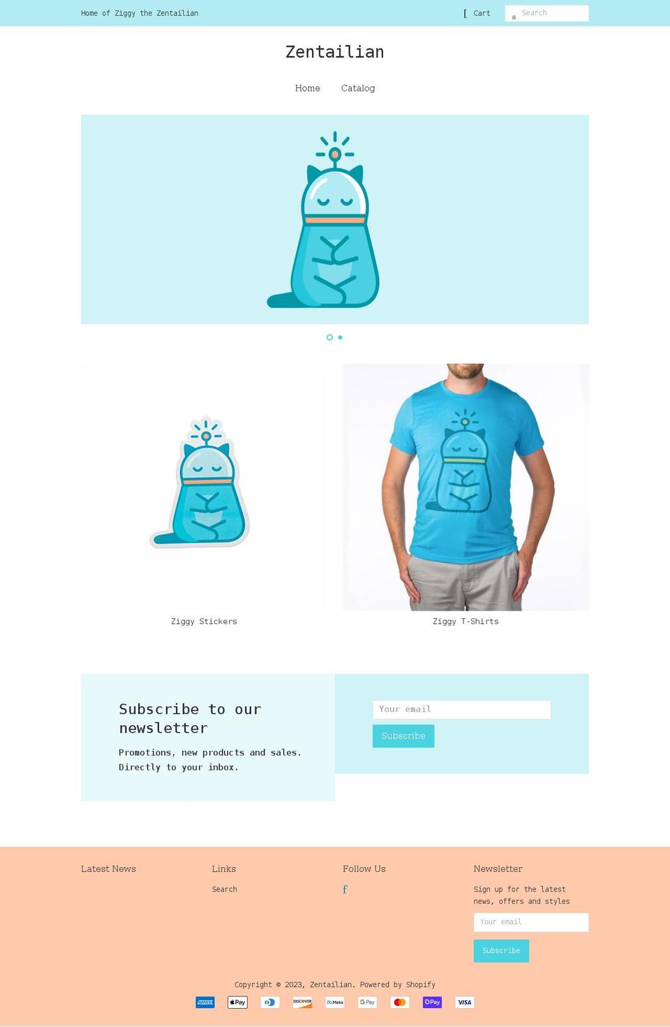 zentailian.com shopify website screenshot