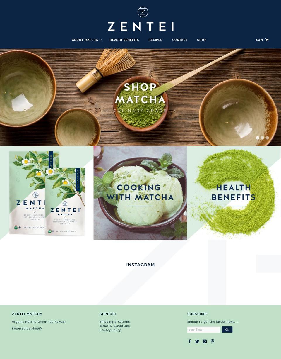 zenteimatcha.com shopify website screenshot