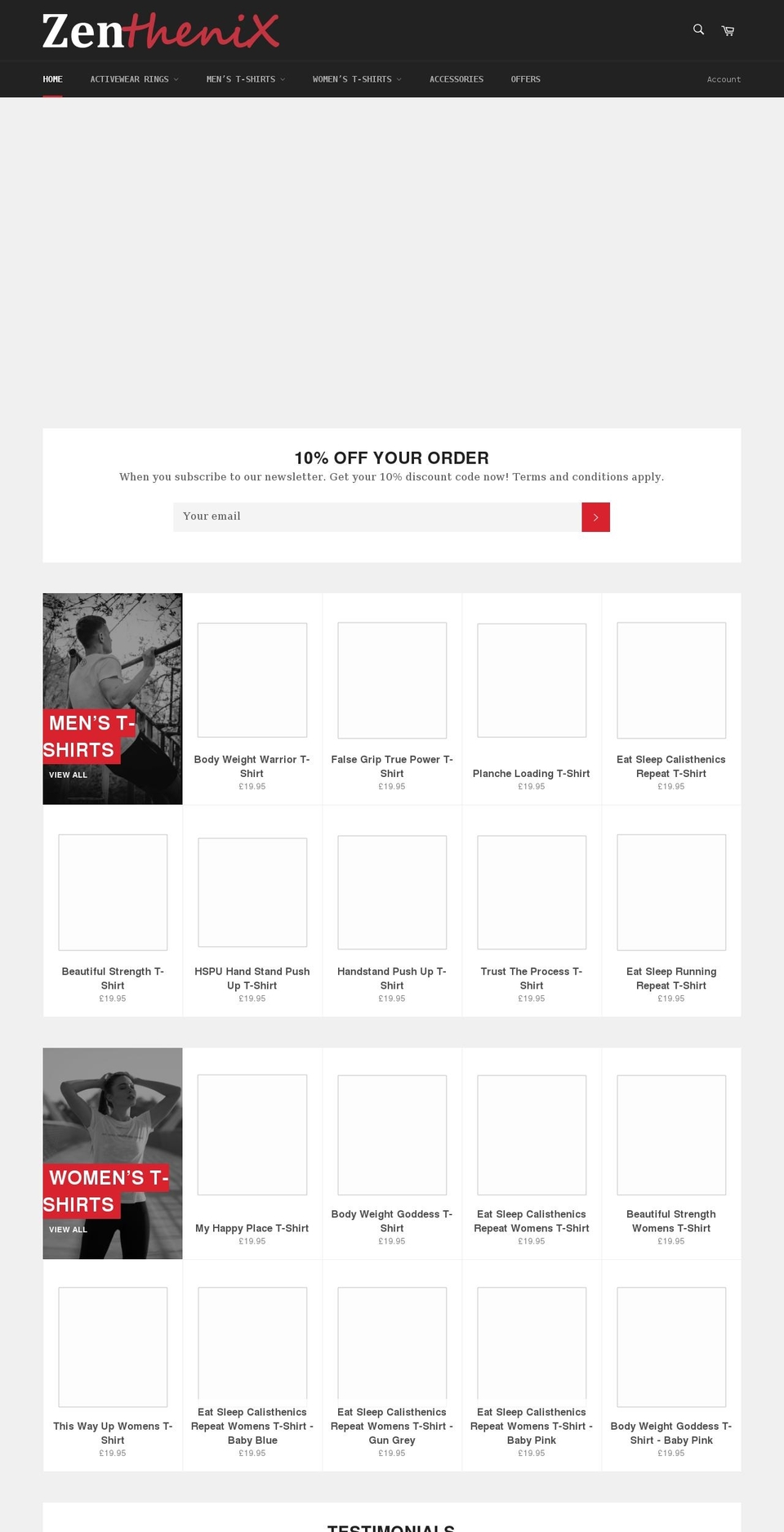 zenthenix.com shopify website screenshot
