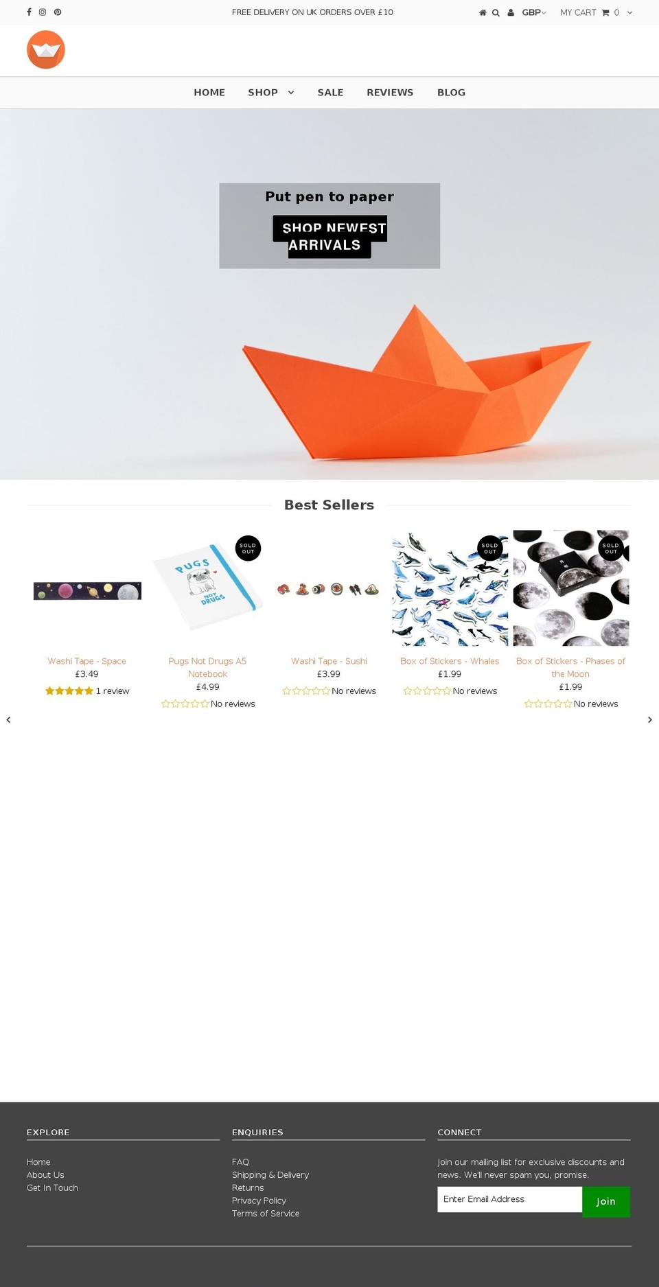 zentopaper.com — Shopify storefront screenshot