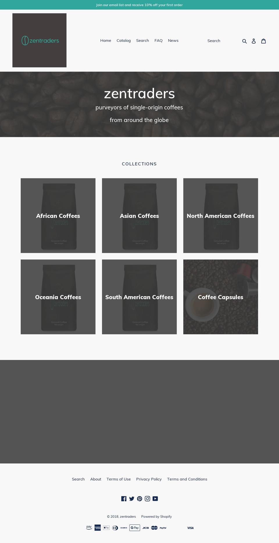 zentraders.net shopify website screenshot