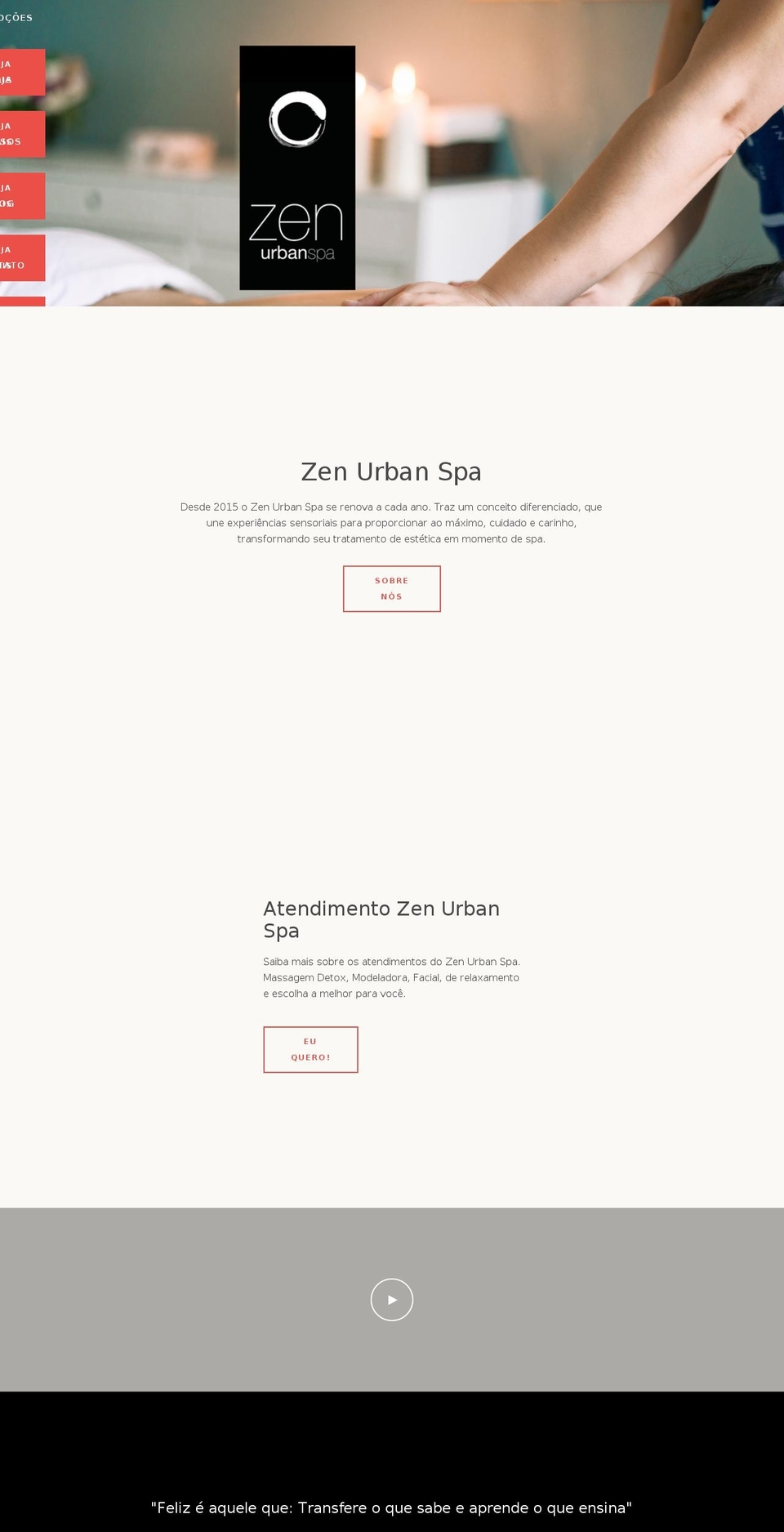 zenurbanspa.com — Shopify storefront screenshot