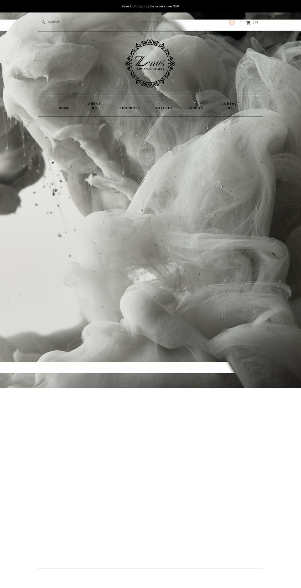 zenuspermanent.com shopify website screenshot