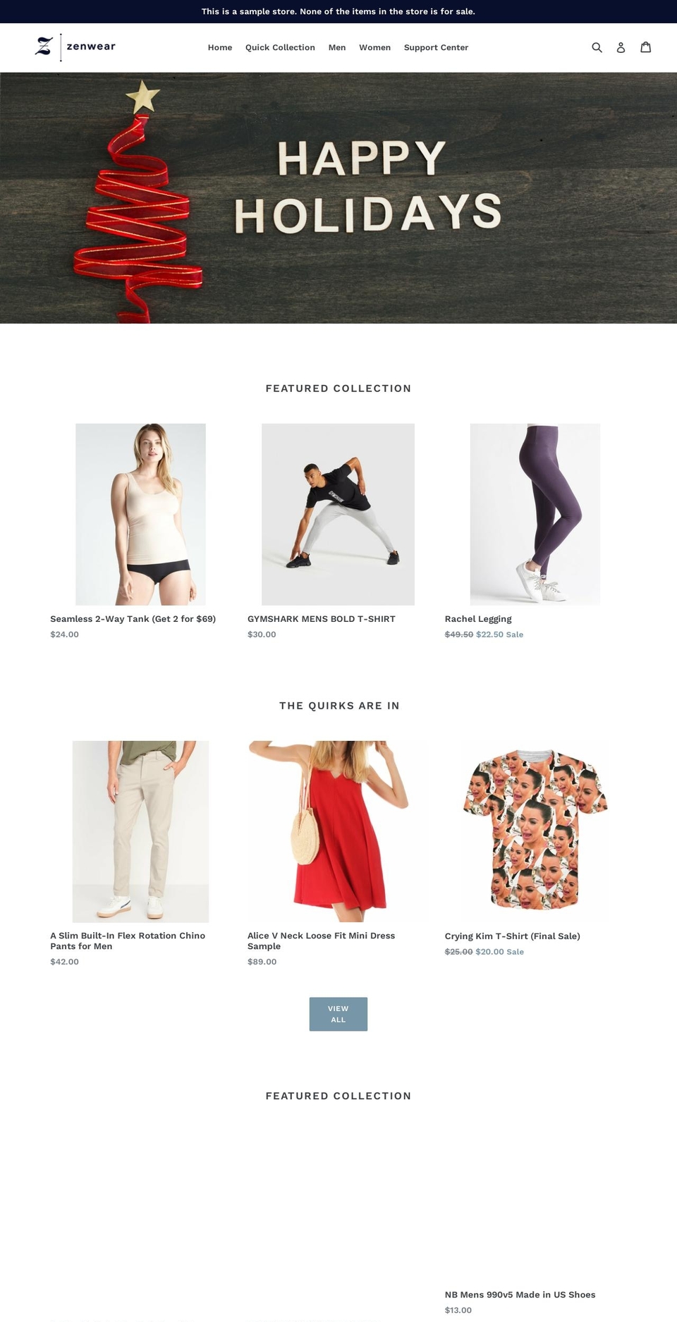 zenwear.co shopify website screenshot