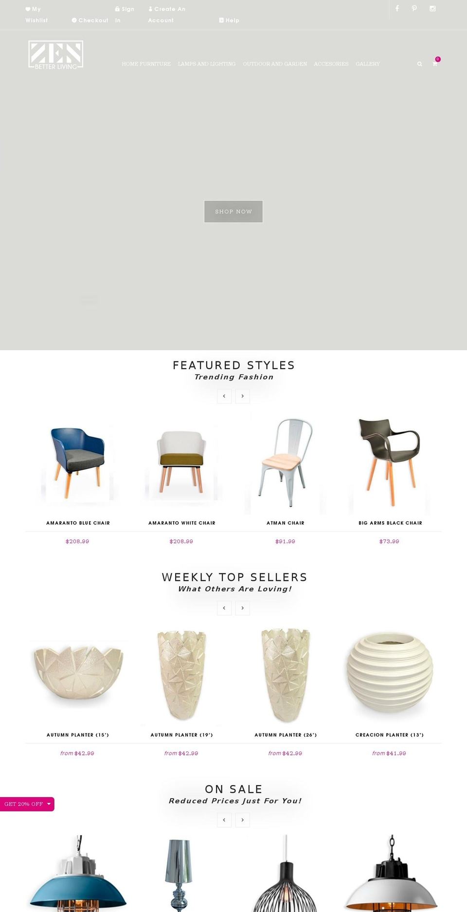 zenwebstore.com shopify website screenshot