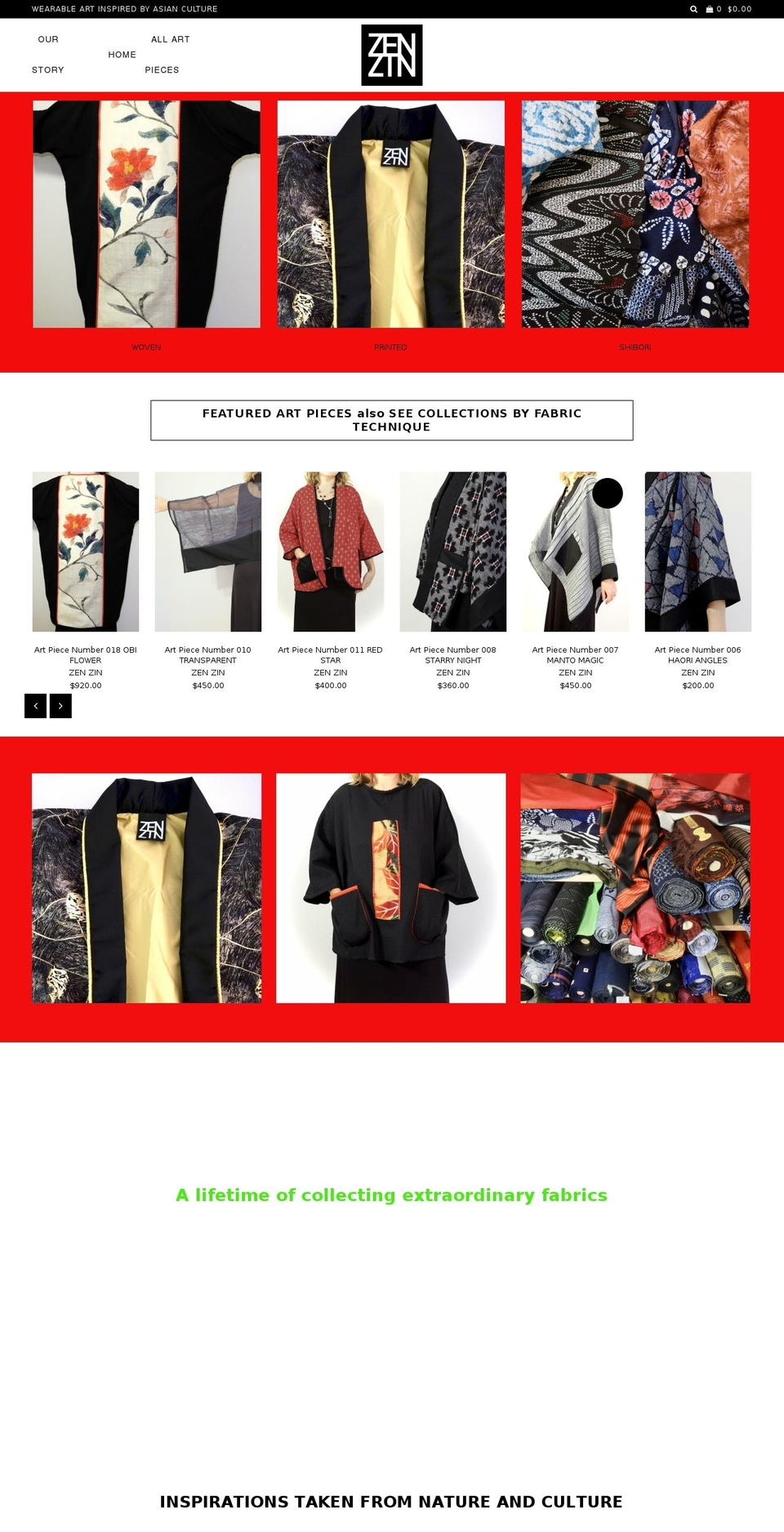 zenzin.org shopify website screenshot