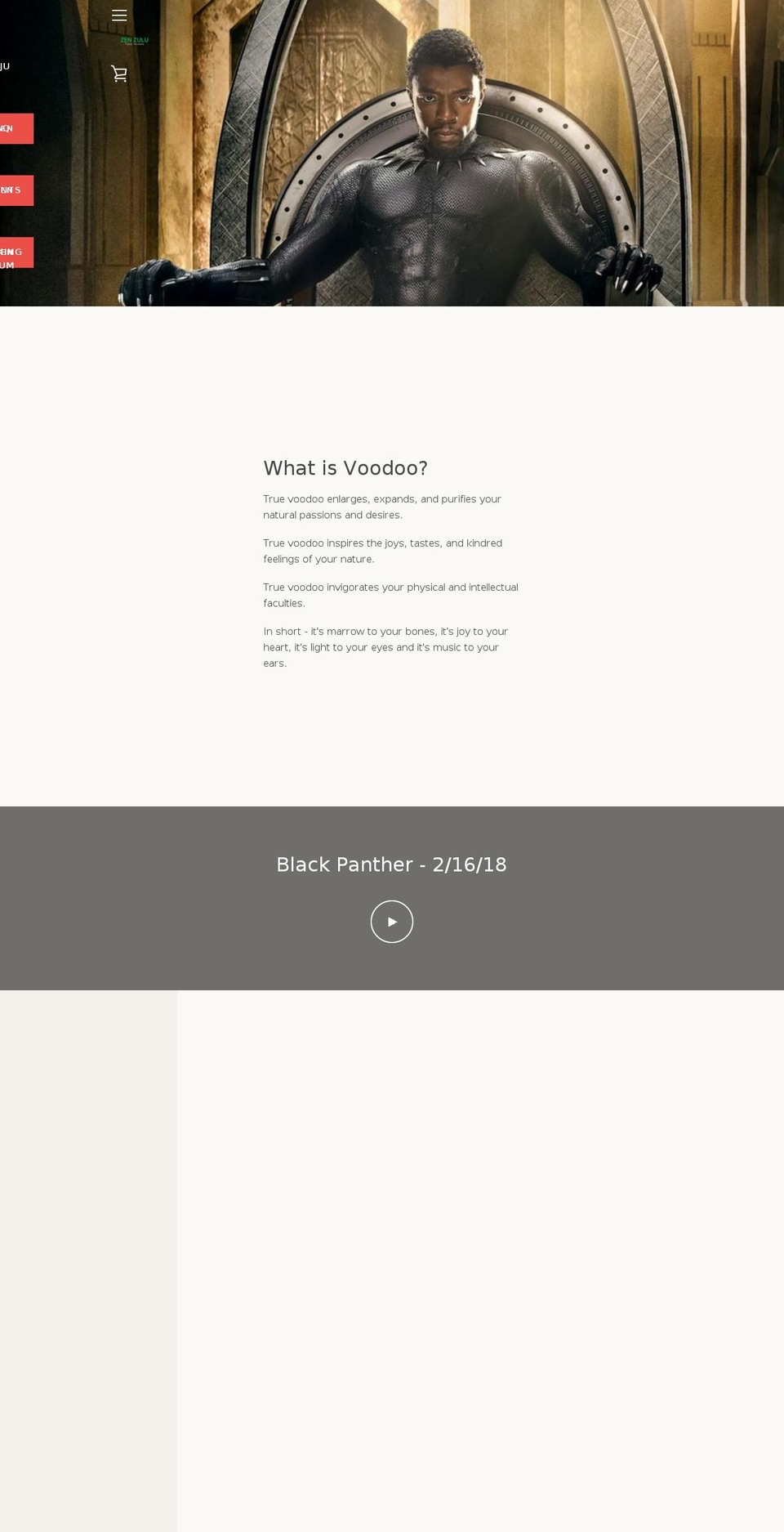 zenzulu.com — Shopify storefront screenshot