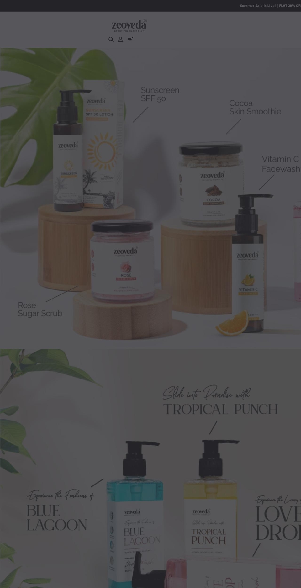 zeoveda.com — Shopify storefront screenshot