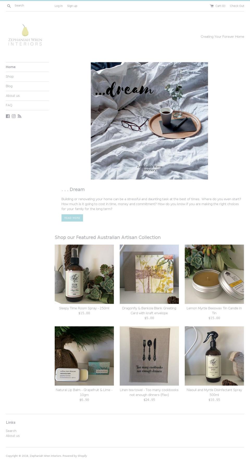 zephaniahwren.com.au shopify website screenshot
