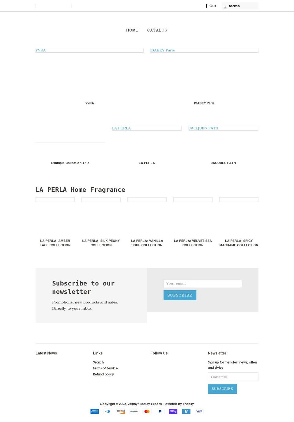 zephyr-beauty-experts.myshopify.com shopify website screenshot