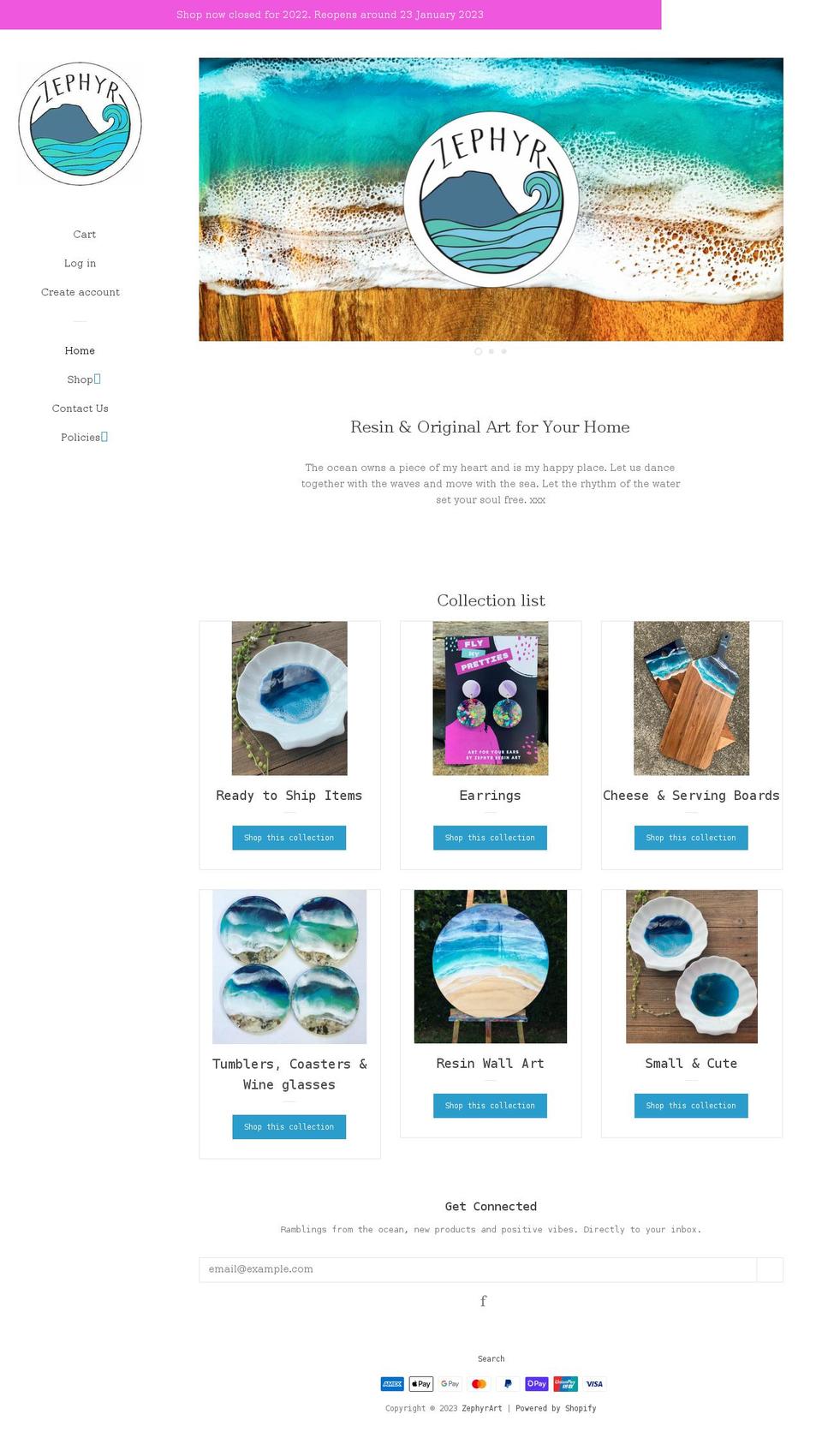 Pop with Laybuy Shopify theme site example zephyrart.co.nz