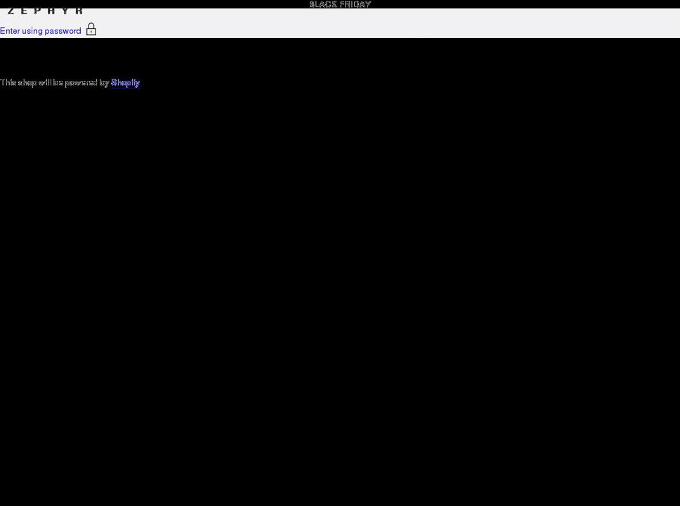 zephyrcollection.com shopify website screenshot