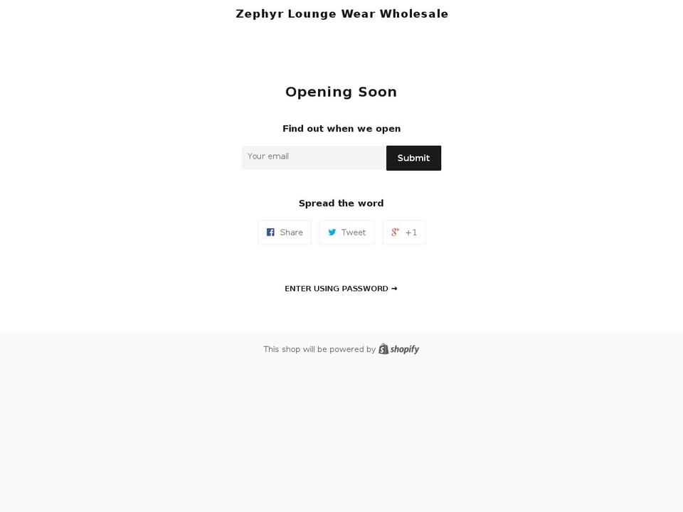 zephyrwholesale.com shopify website screenshot