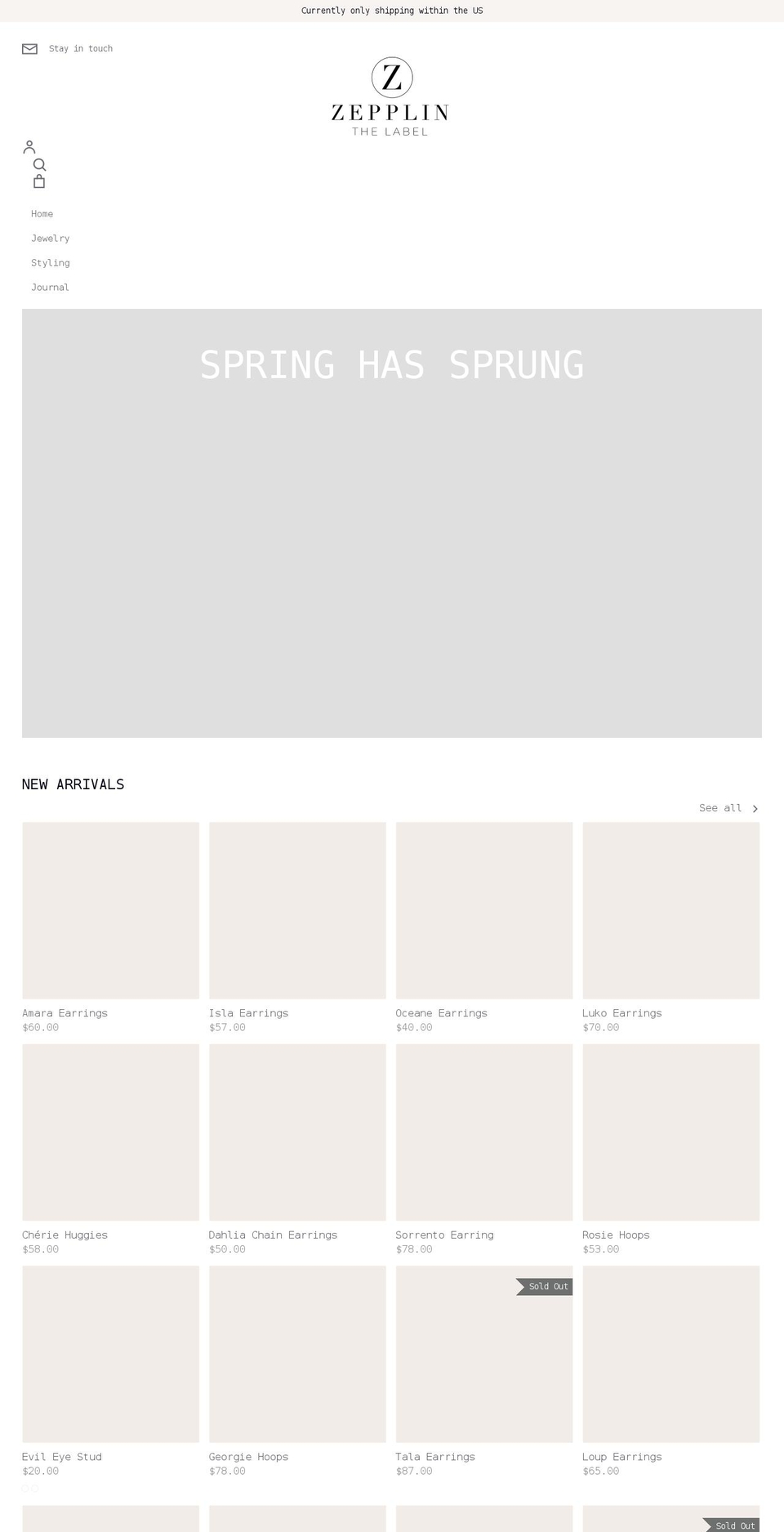 Shopify Coder Shopify theme site example zepplinthelabel.com