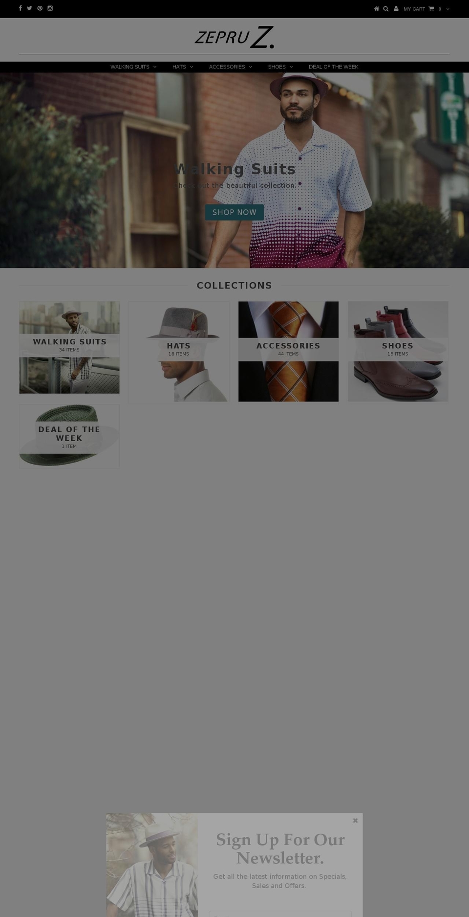 zepru.com shopify website screenshot