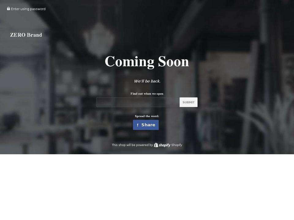 zerobrand.shop shopify website screenshot