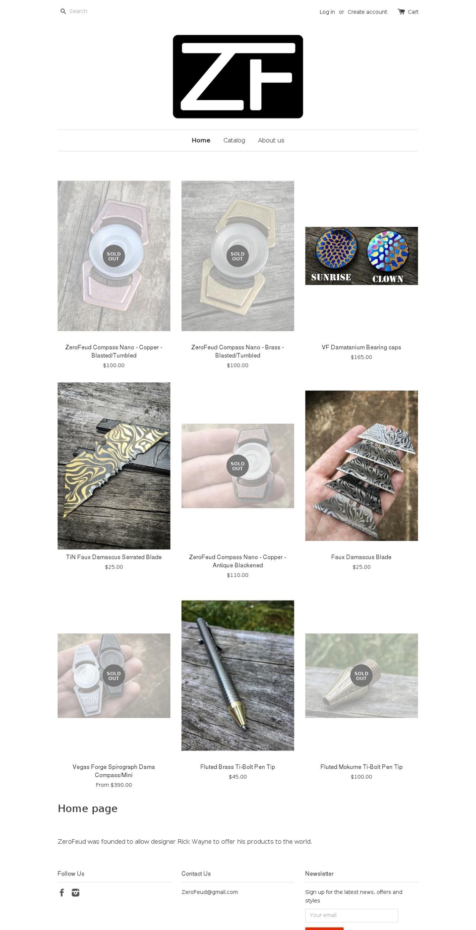 zerofeud.myshopify.com shopify website screenshot