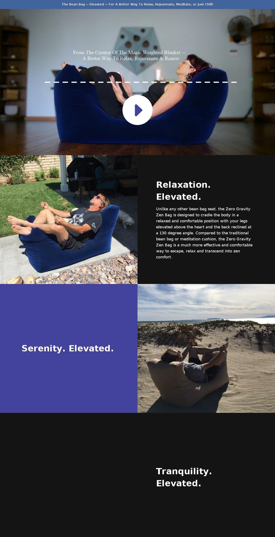zerogravityzen.com shopify website screenshot