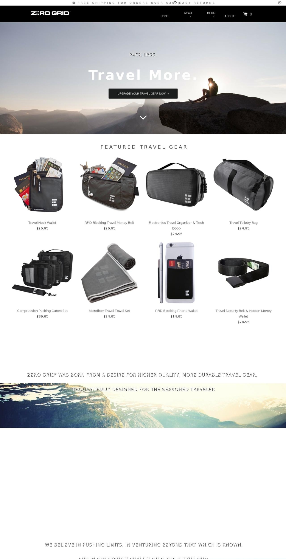 zerogrid.com shopify website screenshot