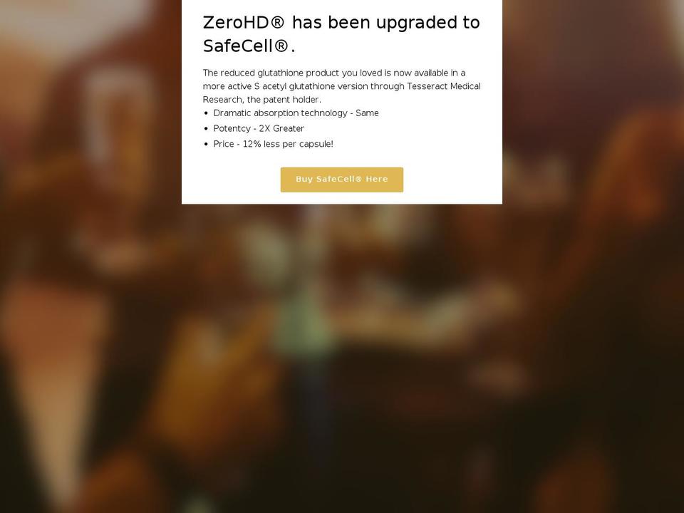 zerohourdetox.com — Shopify storefront screenshot