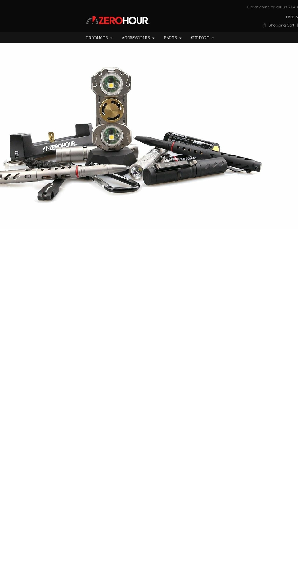 zerohourxd.com shopify website screenshot