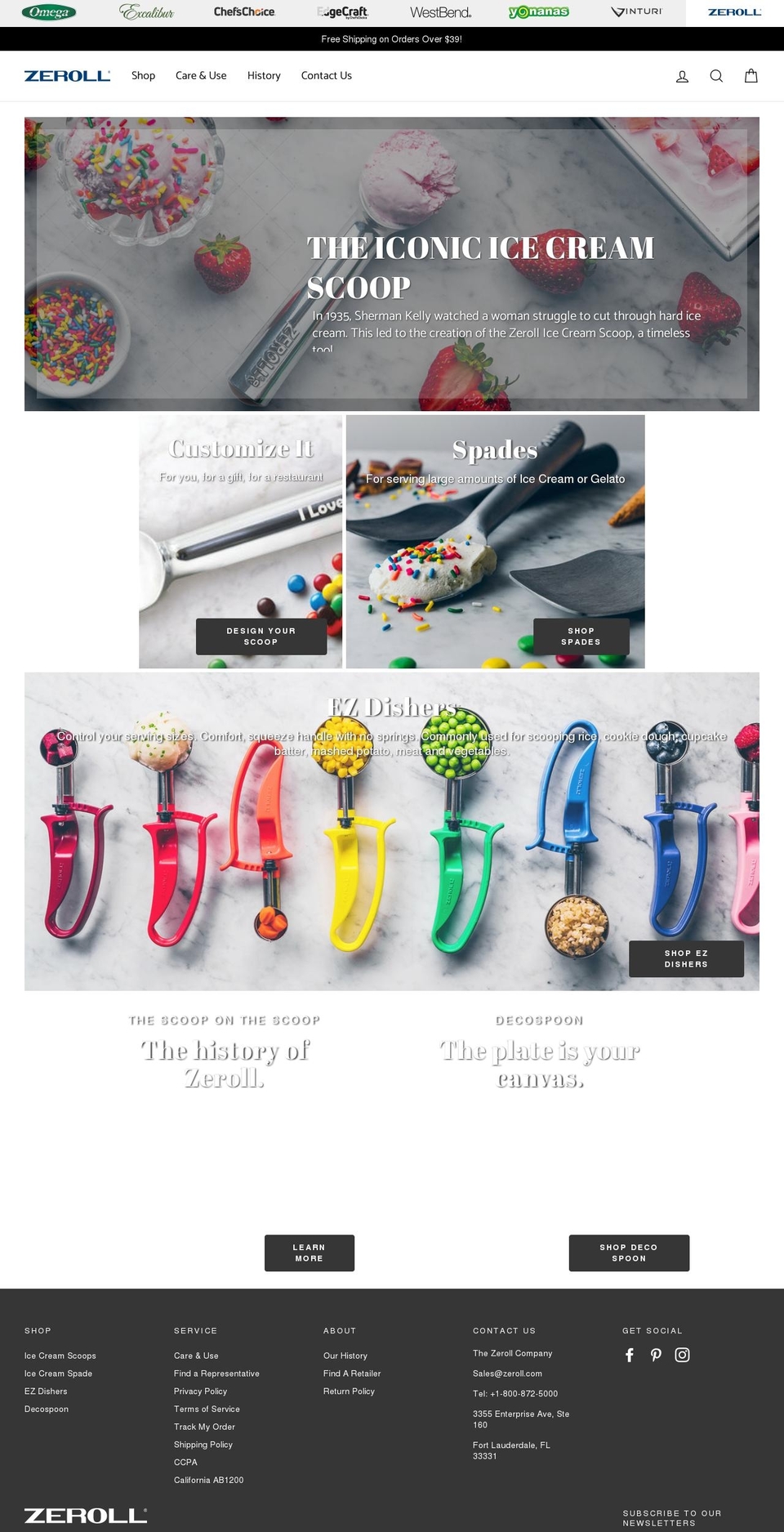 zeroll.com shopify website screenshot