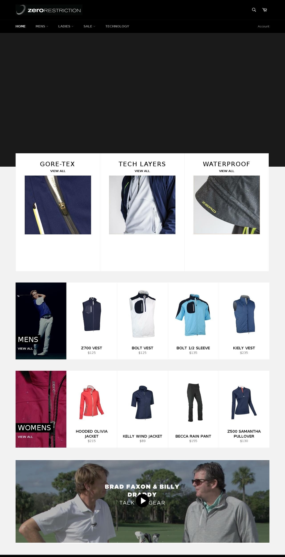 zerorestriction.com — Shopify storefront screenshot