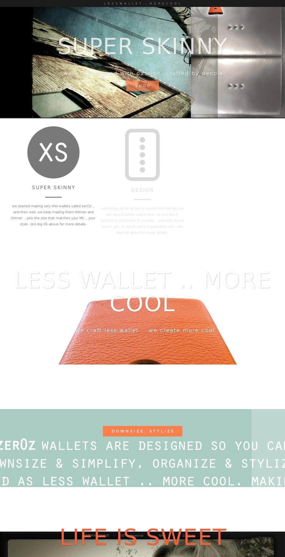 zeroz.com shopify website screenshot