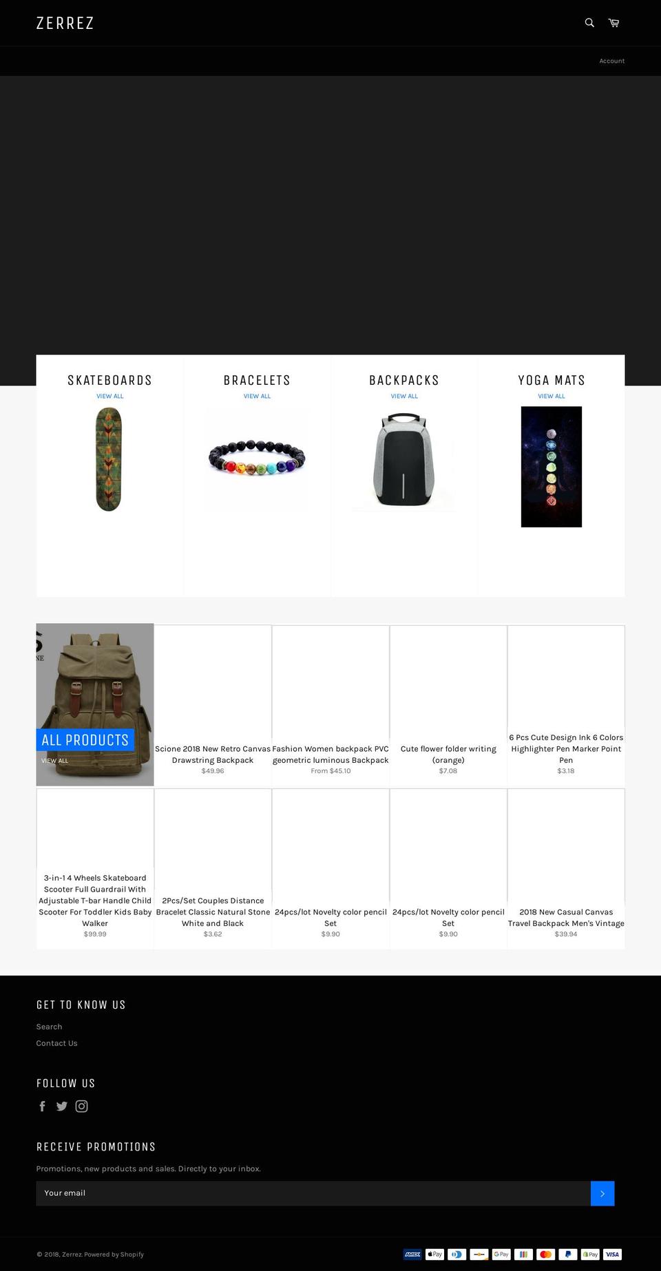 zerrez.com — Shopify storefront screenshot