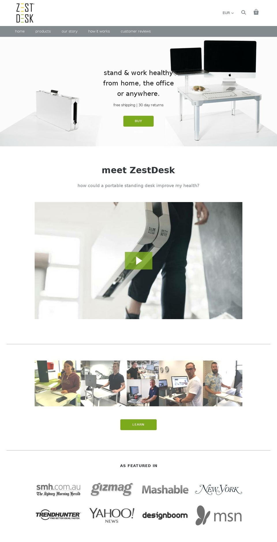 zeskdesk.com.au shopify website screenshot