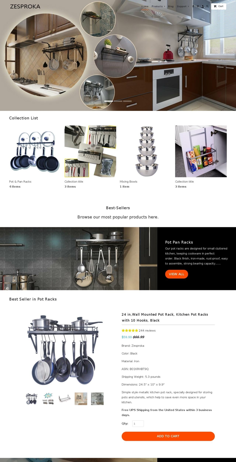 zesproka.com shopify website screenshot
