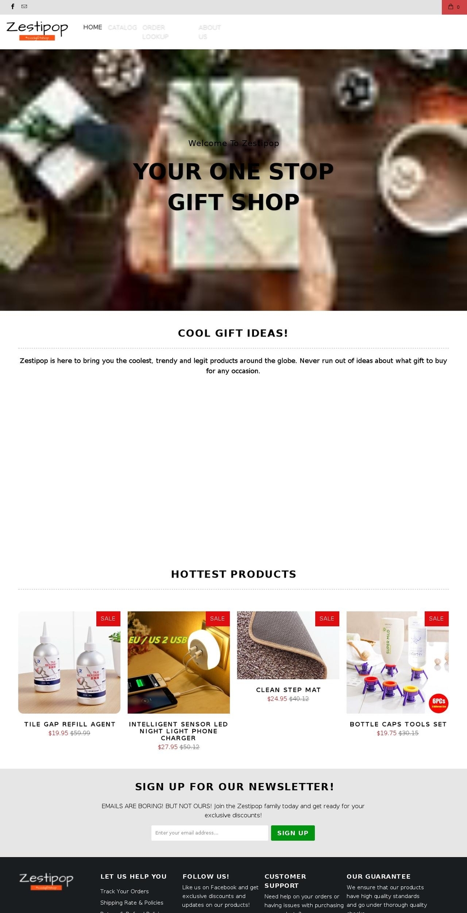zestipop.com — Shopify storefront screenshot