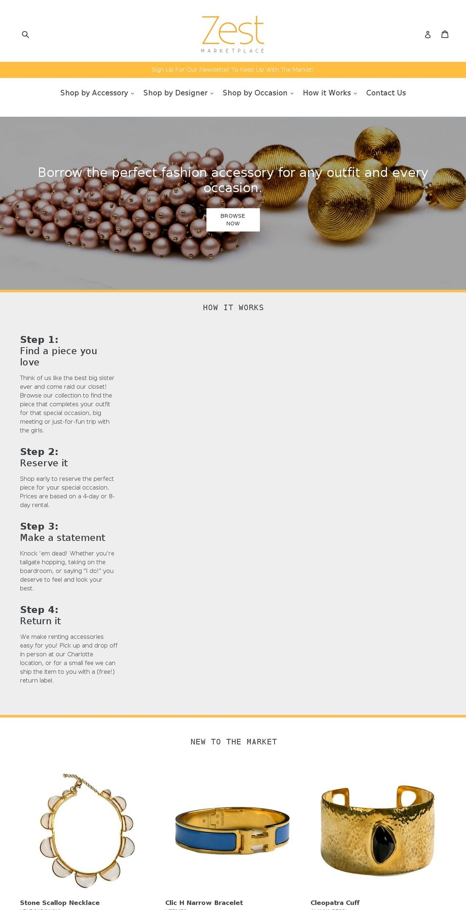 zestmarketplace.com shopify website screenshot
