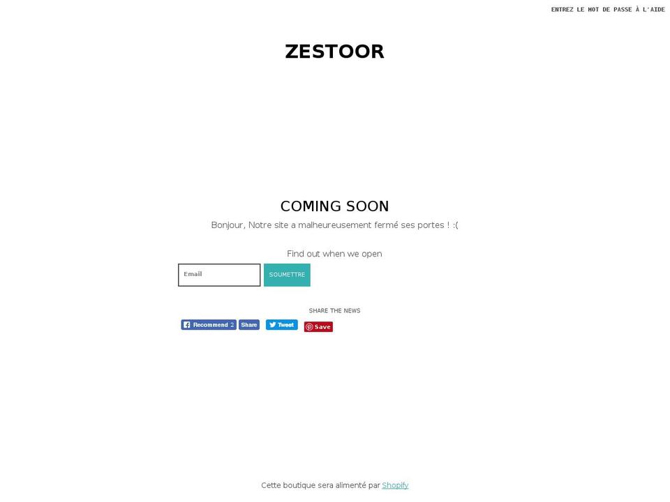zestoor.com shopify website screenshot