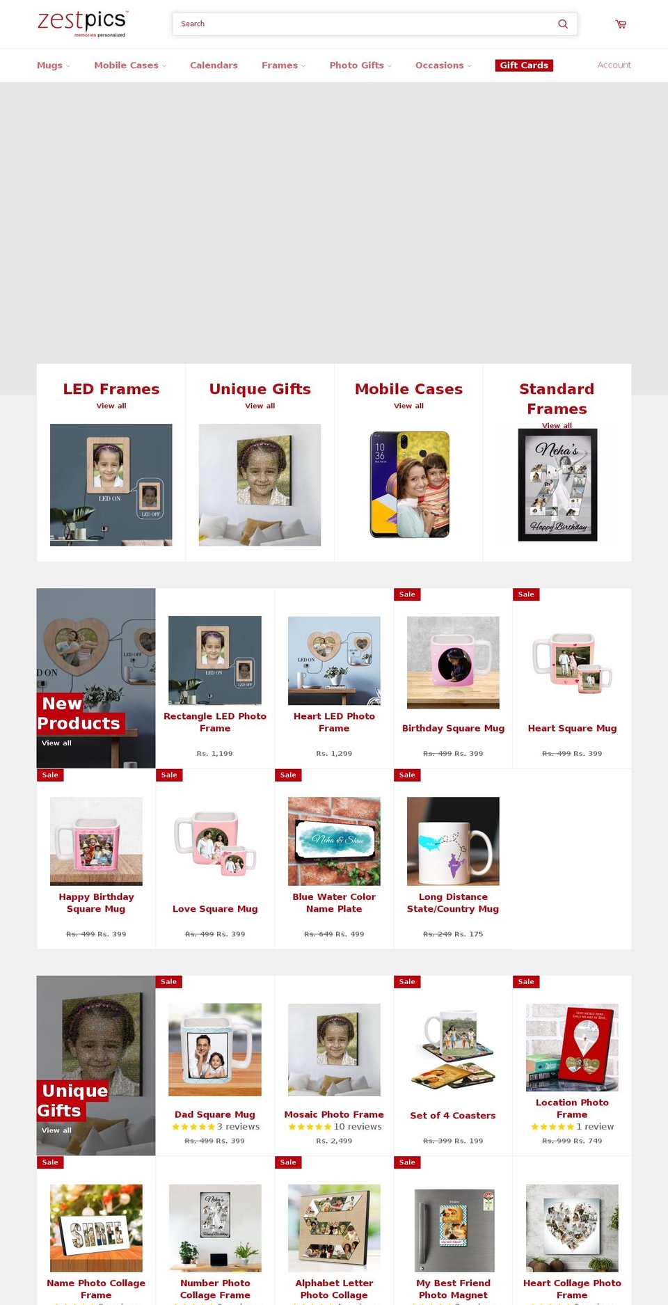 zestpics.com — Shopify storefront screenshot