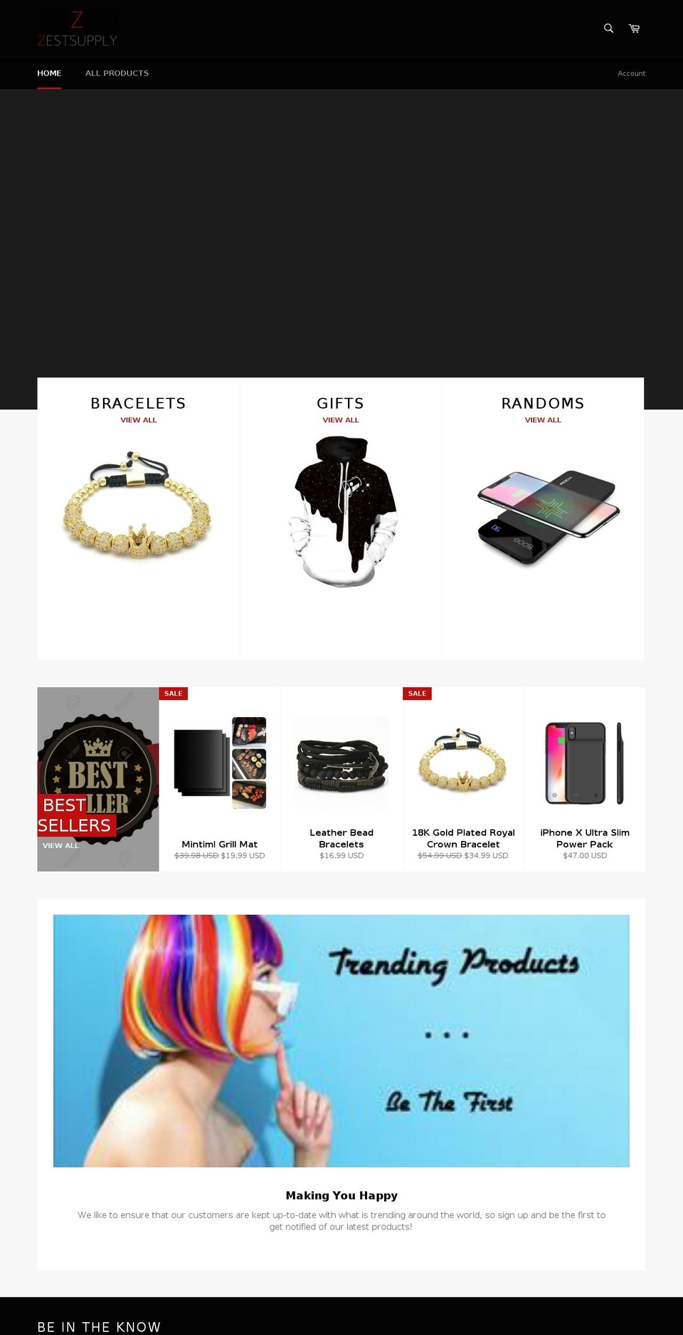 zestsupply.com — Shopify storefront screenshot