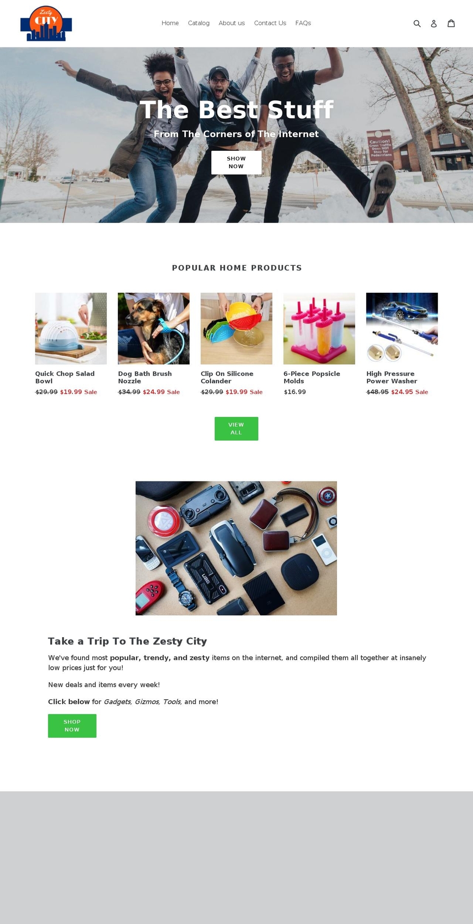 zestycity.com — Shopify storefront screenshot