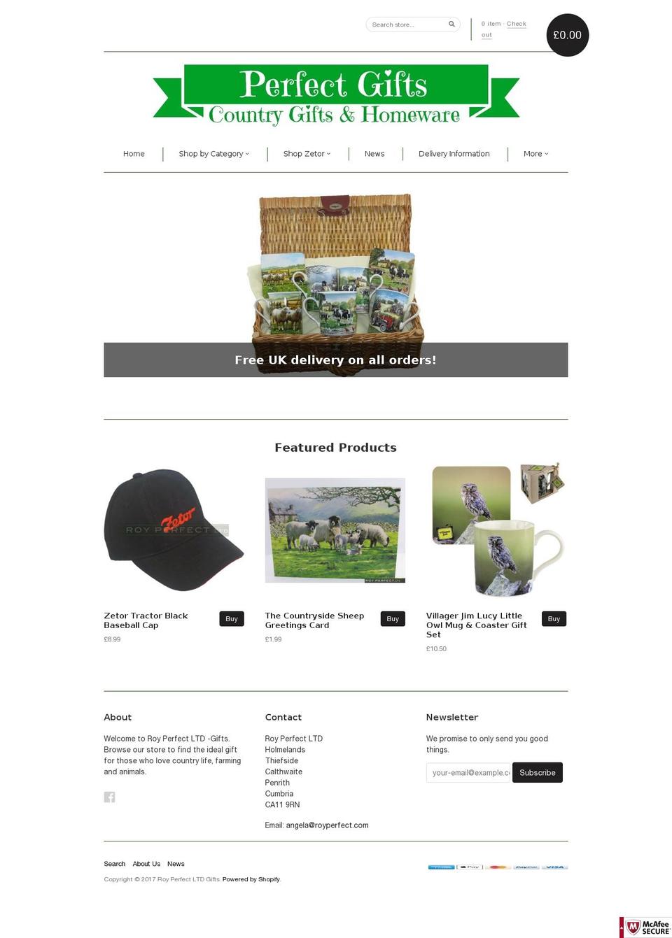 zetorgifts.com shopify website screenshot
