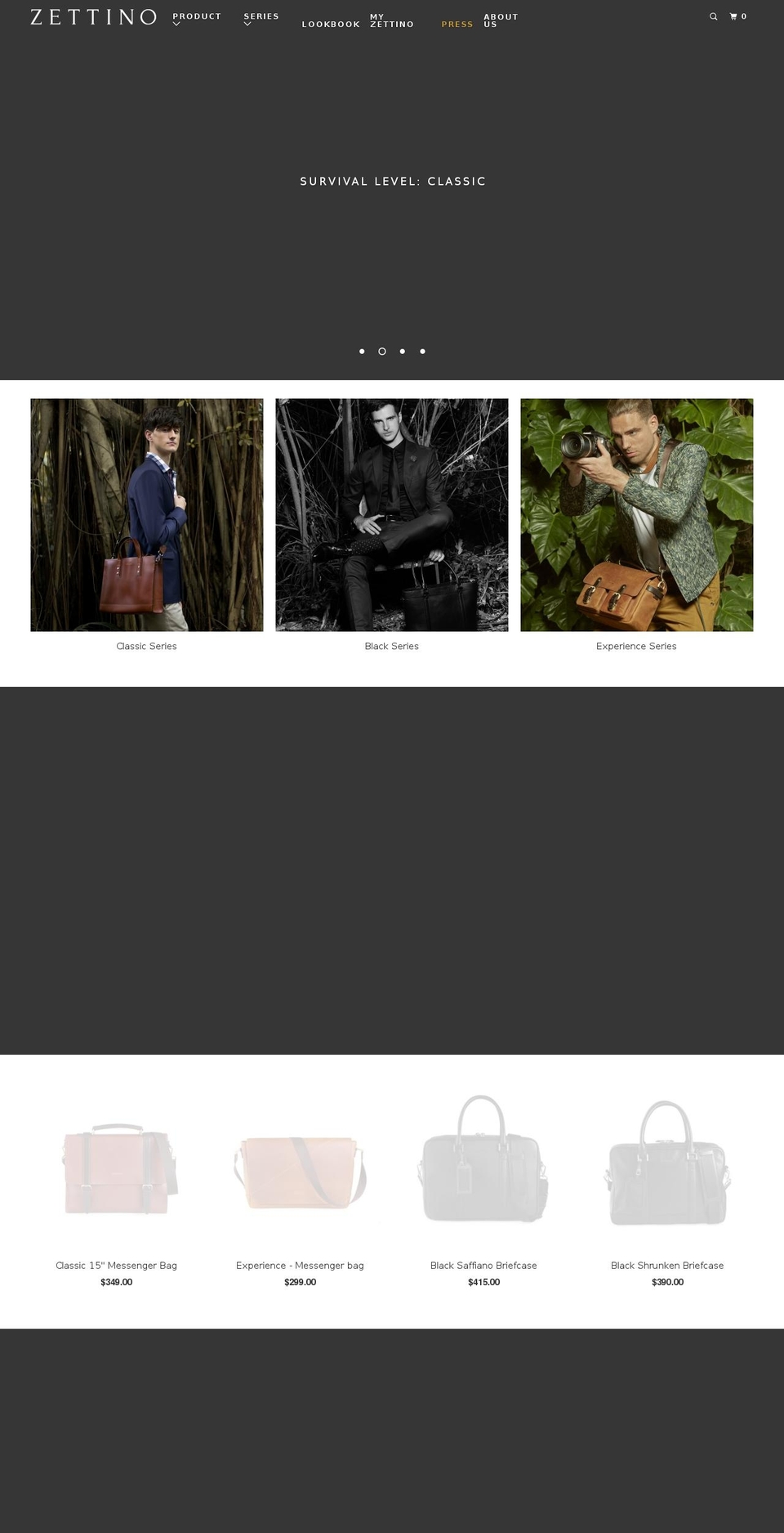 zettino.net shopify website screenshot